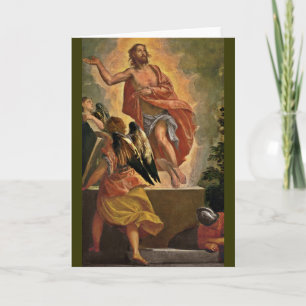 Resurrected Jesus Above his Grave Holiday Card