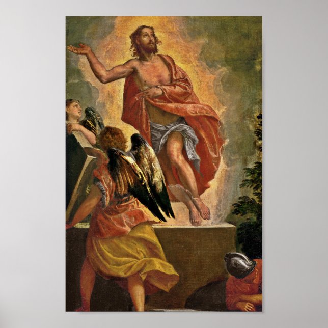 Resurrected Jesus Above his Grave Poster (Front)