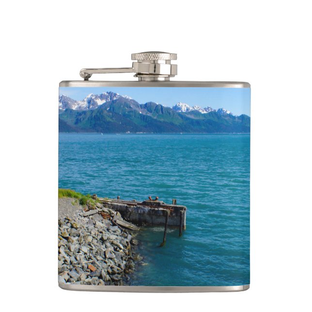 Resurrection Bay Hip Flask (Front)