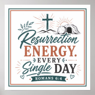 Resurrection Energy Every Single Day Motivational Poster