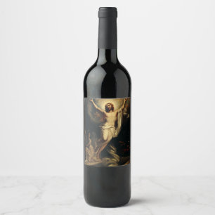 Resurrection of Christ by Robert Wilhelm Ekman  Wine Label