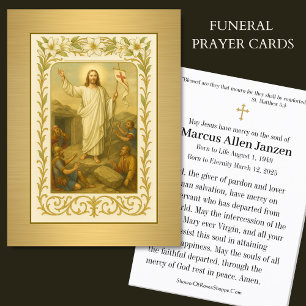 Resurrection of Christ Catholic Funeral Memorial Business Card