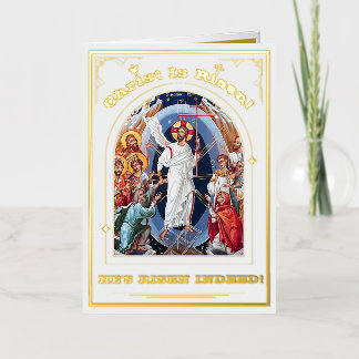 Resurrection Of Christ Orthodox Easter Foil Holiday Card