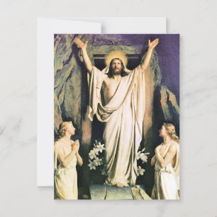 Resurrection of Christ, painting by Carl Bloch, Postcard