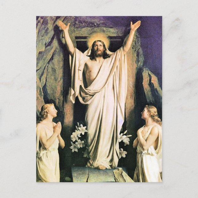 Resurrection of Christ, painting by Carl Bloch, Postcard (Front)