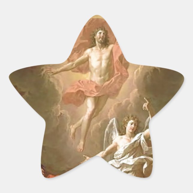 Resurrection Of Christ Star Sticker (Front)
