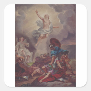 Resurrection of Jesus by Berndt Abraham Godenhjelm Square Sticker