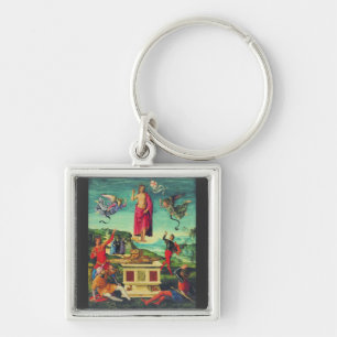 Resurrection of Jesus Christ by Raphael Key Ring
