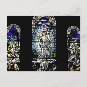 Resurrection of Jesus Stained Glass Window Postcard