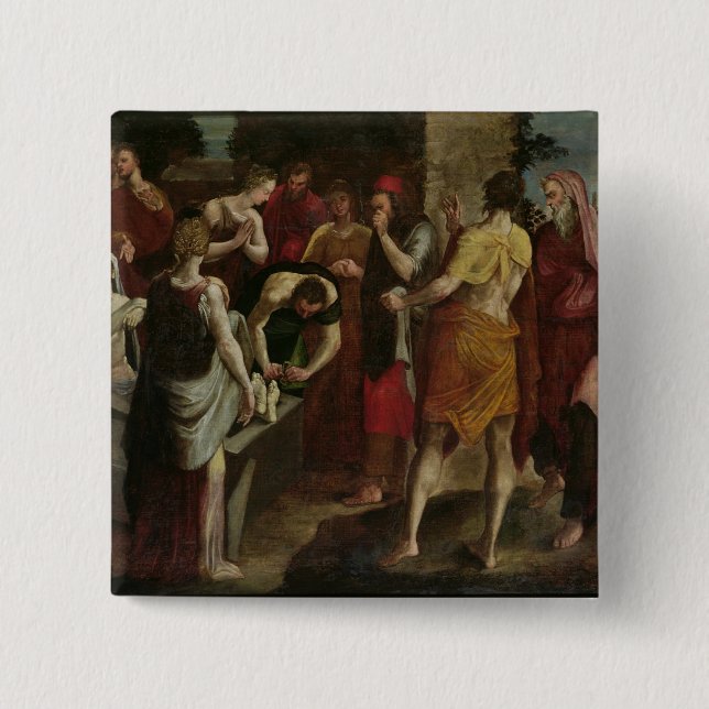 Resurrection of Lazarus 2 15 Cm Square Badge (Front)