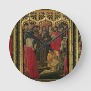 Resurrection of Lazarus Triptych; The Raising of L Round Clock