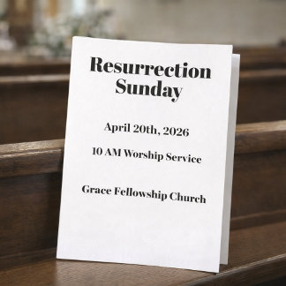  Resurrection Sunday Church Bulletin Cover Flyer