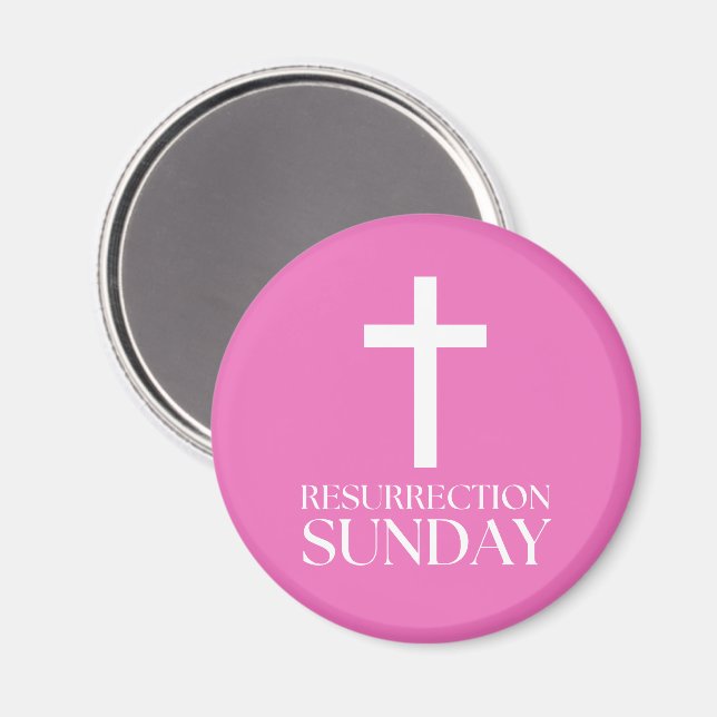 Resurrection Sunday Cross Christian Easter Magnet (Front/Back)