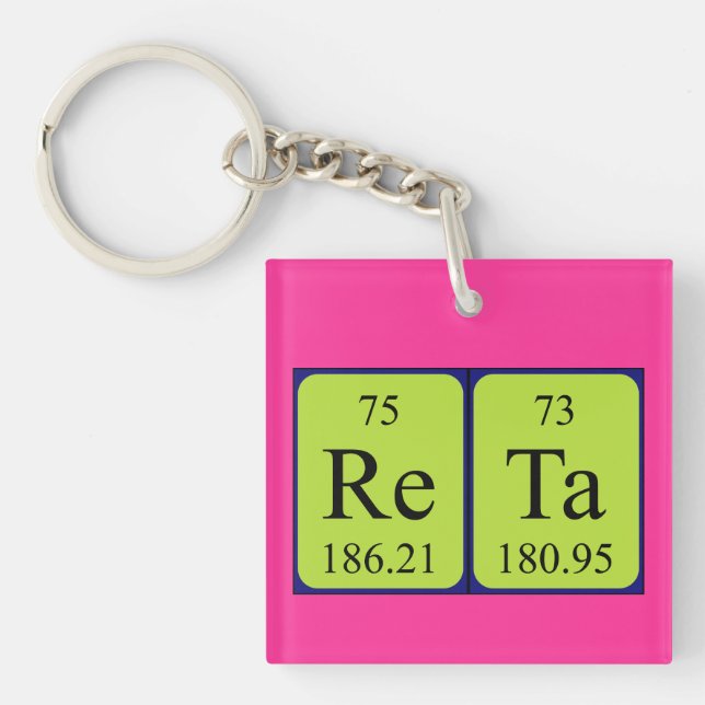 Reta periodic table name keyring (Front)