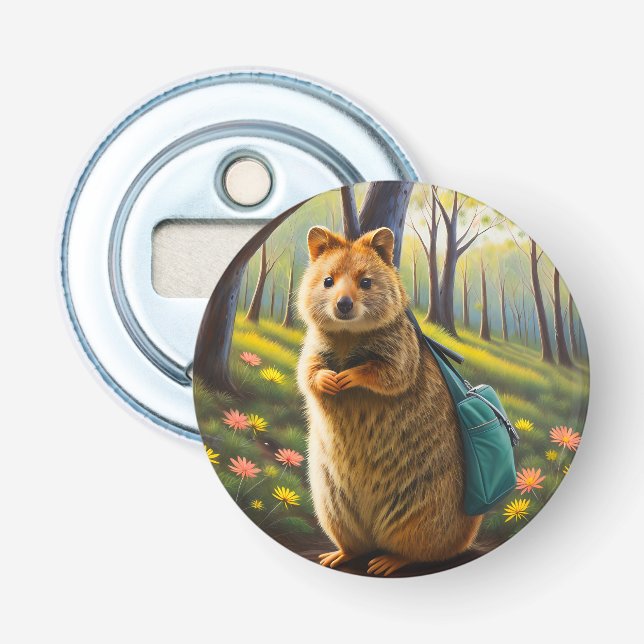 Retail Adventures: Mama Quokka Goes Shopping Bottle Opener (Front)