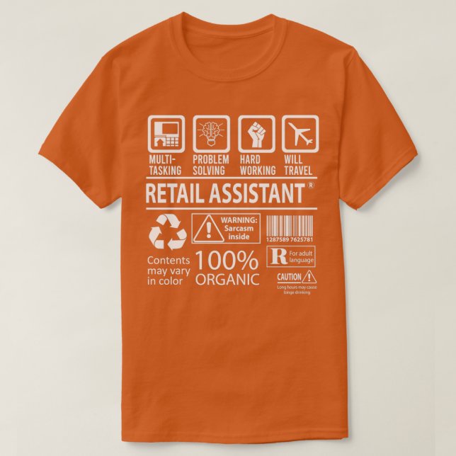 Retail Assistant MultiTasking Certified Job Gift I T-Shirt (Design Front)