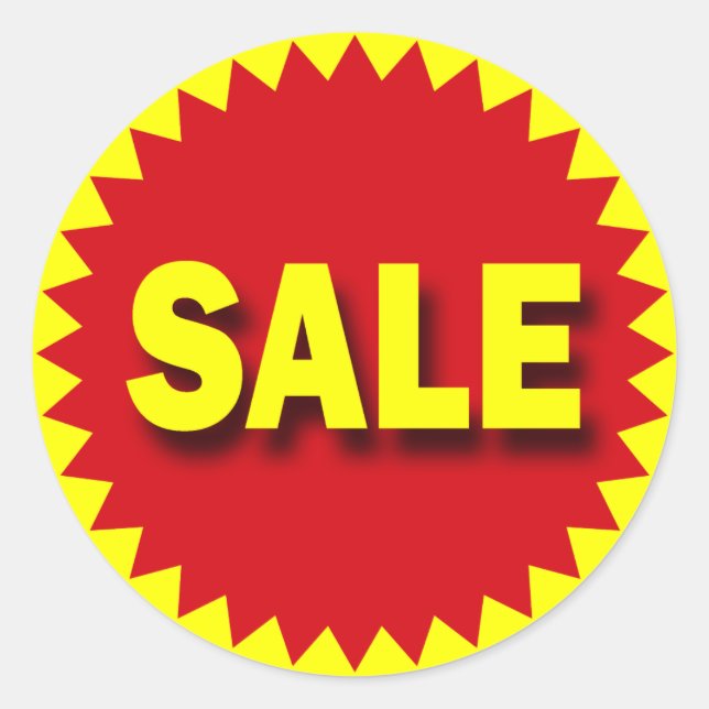 RETAIL BADGE - SALE CLASSIC ROUND STICKER (Front)