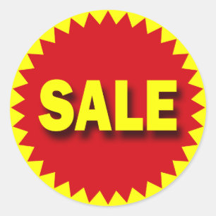 RETAIL BADGE - SALE CLASSIC ROUND STICKER