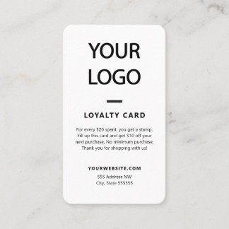Retail/Boutique Customer Loyalty Rewards Cards