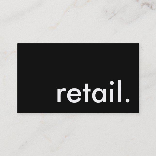 retail. business card (Front)