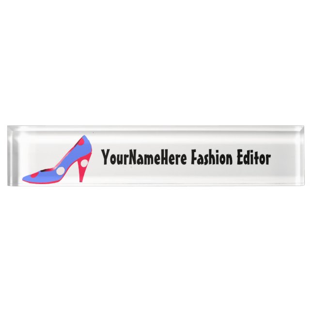 Retail Fashion Shoe Design Nameplate (Front)