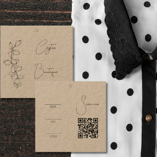 Retail Hanging Price Tag with QR Code 