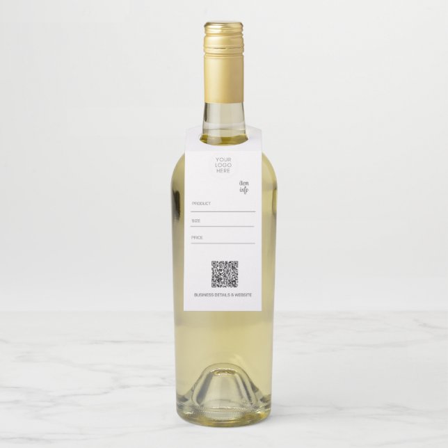 Retail Logo Bottle Hanger Tags (On Bottle)