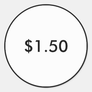 Retail Price Tag Classy Black and White