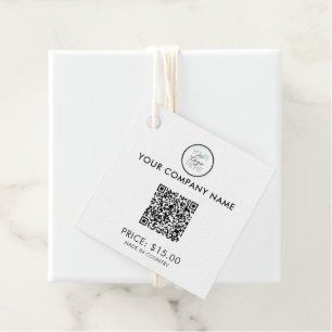 Retail Price Tags – QR Code, Logo & Social Media