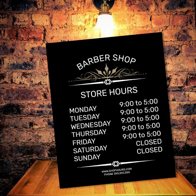 Retail store opening times sign (Creator Uploaded)