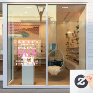 Retail store shop business end of season spring window cling