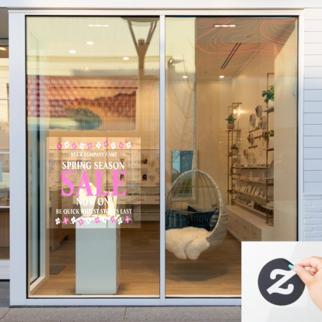 Retail store shop business end of season spring window cling (Store Window)