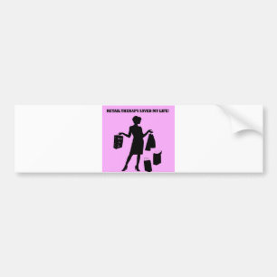 retail therapy bumper sticker