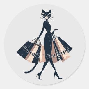 Retail Therapy Classic Round Sticker