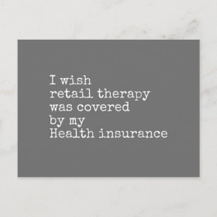 Retail therapy postcard