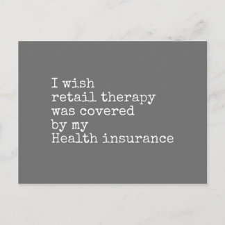 Retail therapy postcard