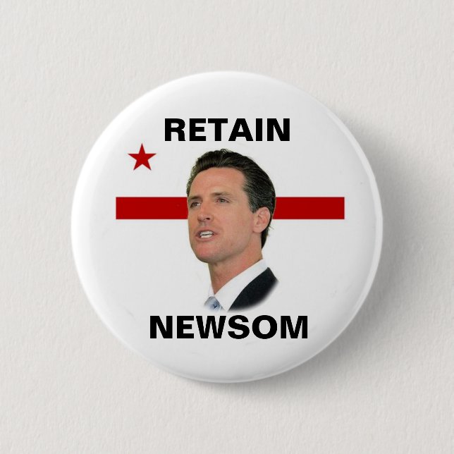 Retain Newsom 6 Cm Round Badge (Front)