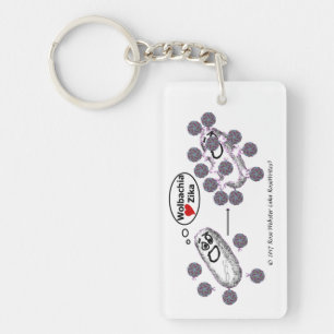 Rethink Zika 2-Sided Keychain by RoseWrites