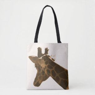 Reticulate Giraffe profile Tote Bag