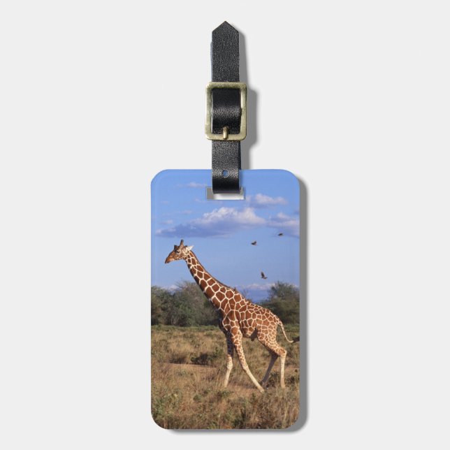 Reticulated Giraffe Luggage Tag (Front Vertical)