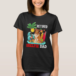 Retied Sheltie Dad Costume Retirement  Dog Owner T-Shirt