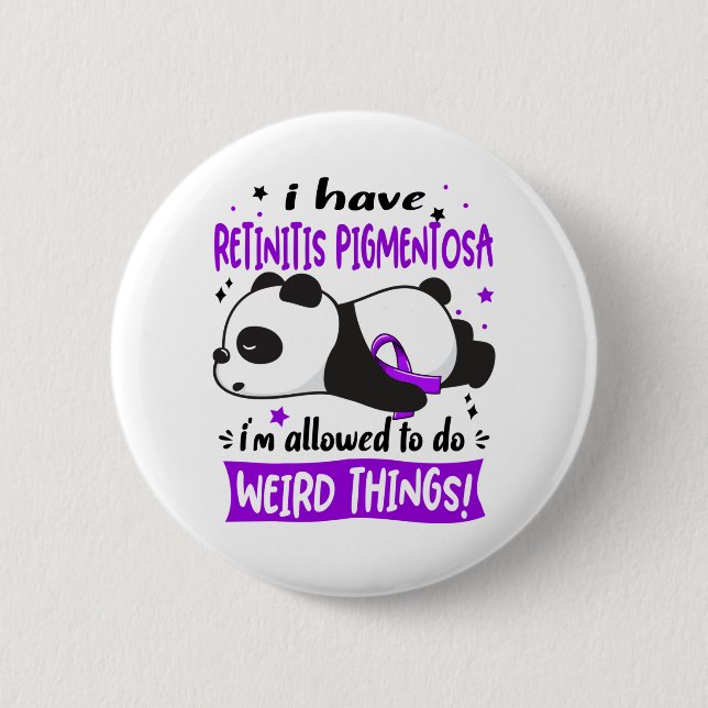 Retinitis Pigmentosa Awareness Month Ribbon Gifts 6 Cm Round Badge (Front)