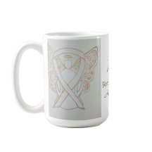 Retinoblastoma Awareness Ribbon Angel Custom Mug