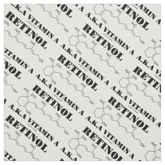 Retinol A.K.A. Vitamin A Chemical Molecule Fabric (Swatch)