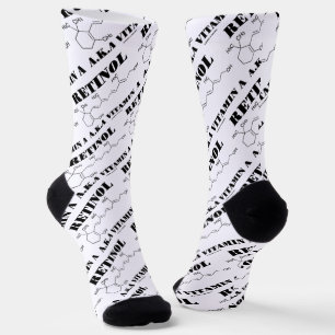 Retinol A.K.A. Vitamin A Chemical Molecule Socks