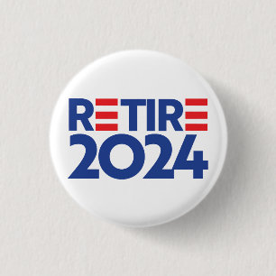 Retire Biden 2024 3 Cm Round Badge