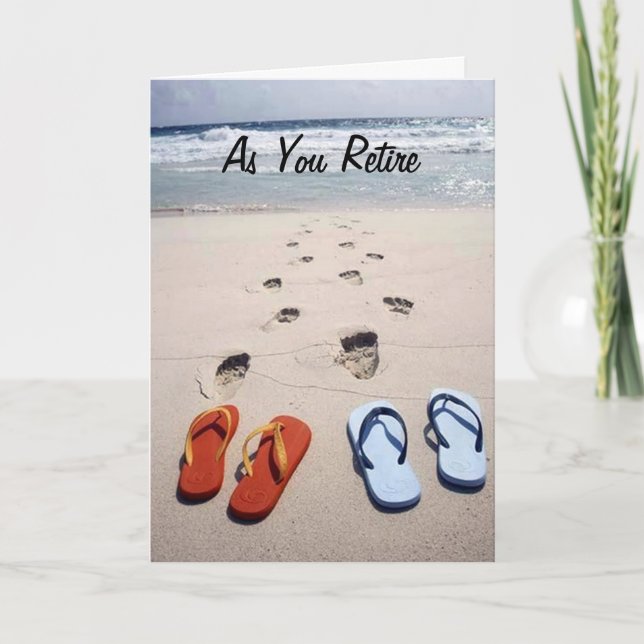 RETIRE=KICK OF SHOES AND RELAX CARD (Front)