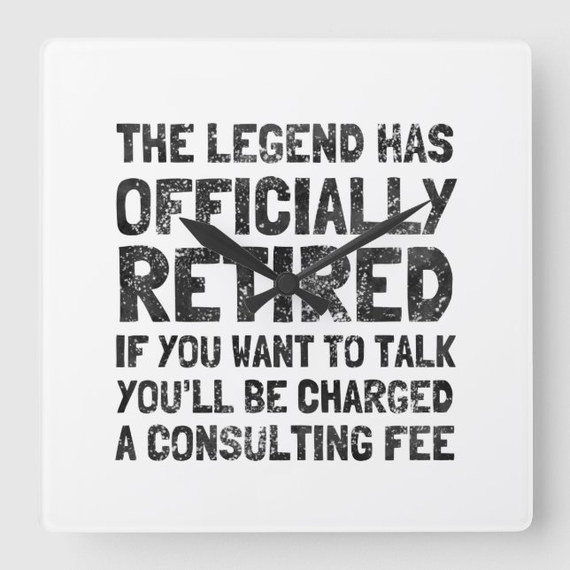 Retired 2020 square wall clock (Front)