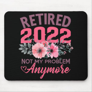 Retired 2022  Retirement Gifts for Women 2022 Cute Mouse Mat