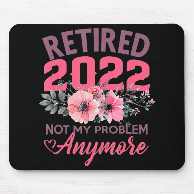 Retired 2022  Retirement Gifts for Women 2022 Cute Mouse Mat (Front)